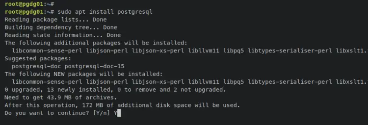 install postgresql