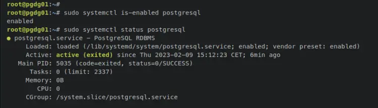 verify postgresql