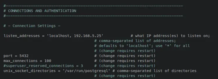 setup postgres server