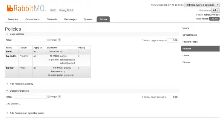 RabbitMQ Policies