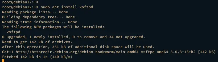 install vsftpd