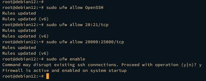setup ufw