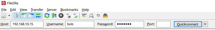 connect via filezilla