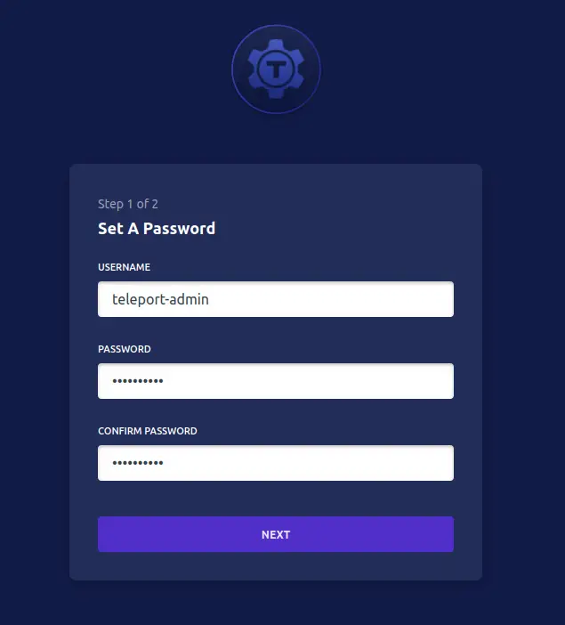 setup user password