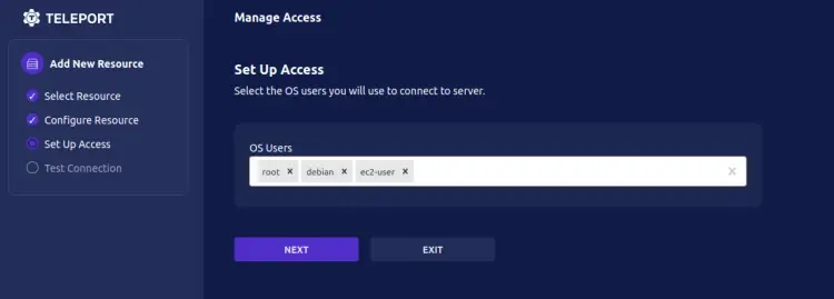 setup user to login
