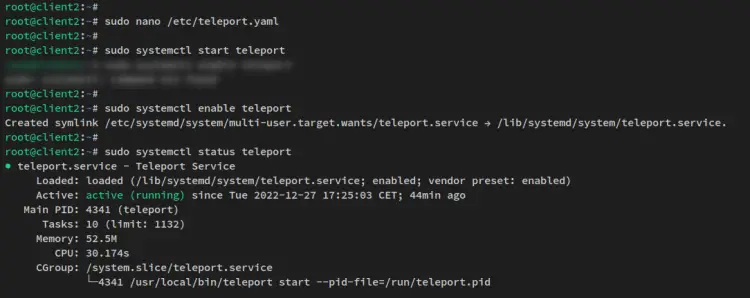 setup client