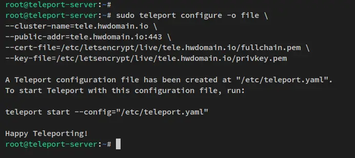 initialize teleport