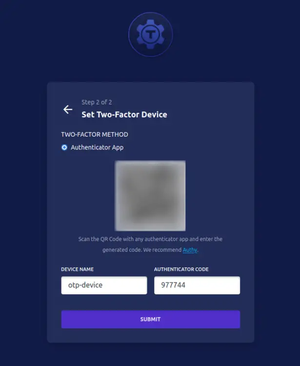 setup two factor authentication