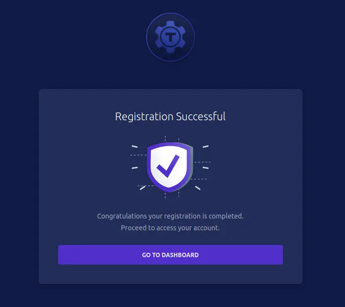 user configuration finished