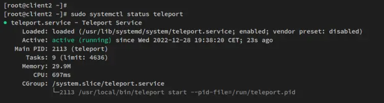 verify teleport service