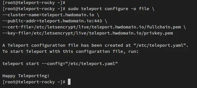 initialize teleport