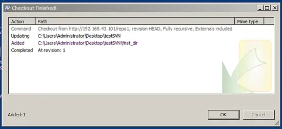 SVN checkout completed
