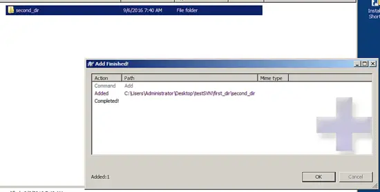 The directory has been added to SVN