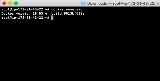 Check Docker version