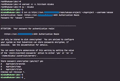 Clone a SVN repository