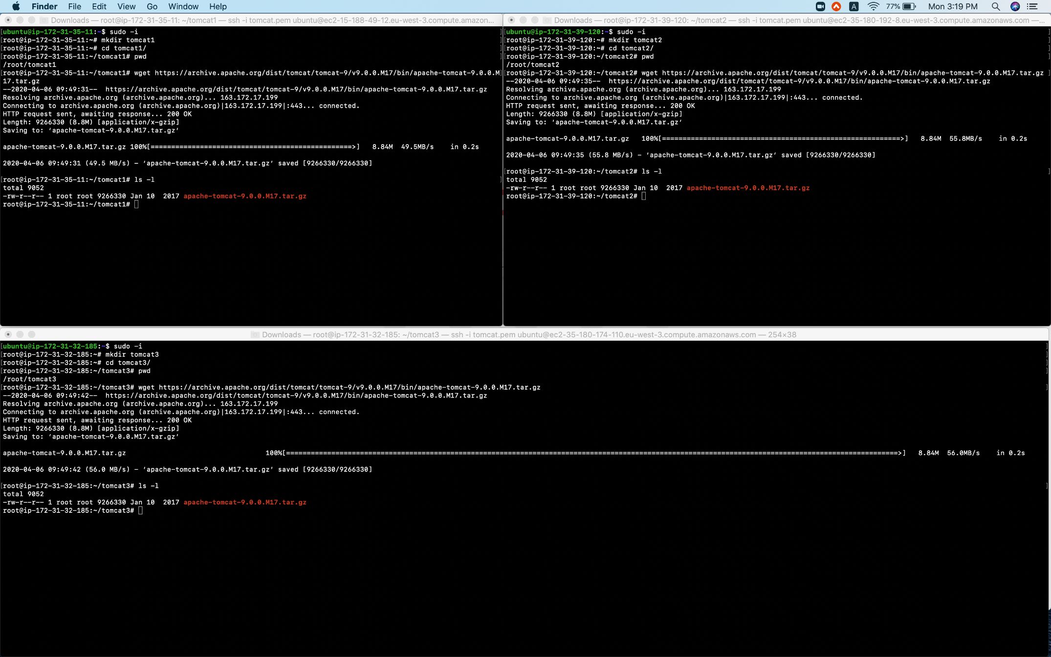 How to setup Apache Tomcat cluster with 3 Nodes on Ubuntu