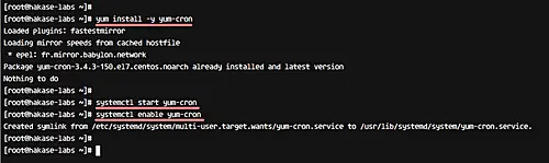 Install yum-cron on CentOS 7