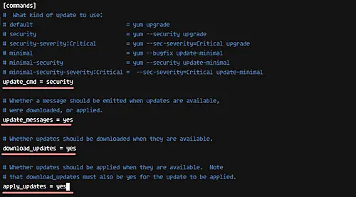 Configure Yum-Cron for automatic updates