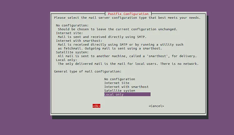 Mail configuration