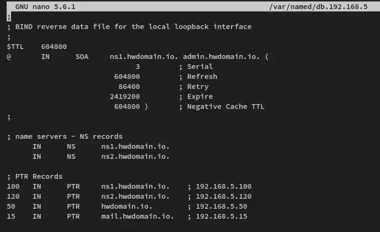 zones reverse dns