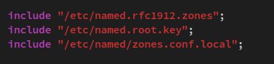 include zone files
