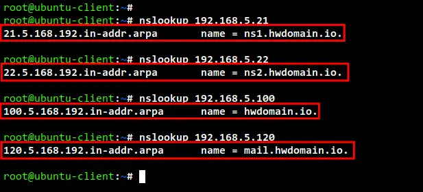 check reverse dns