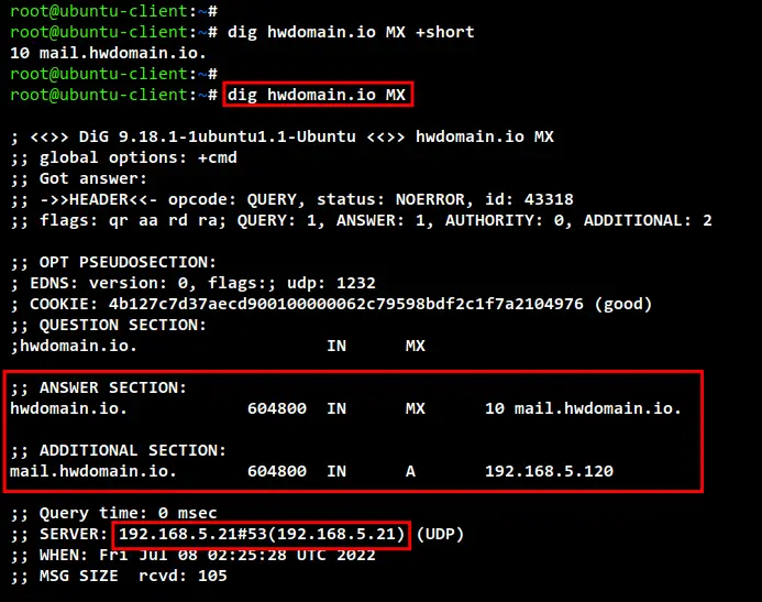 how to add mx record in dns ubuntu