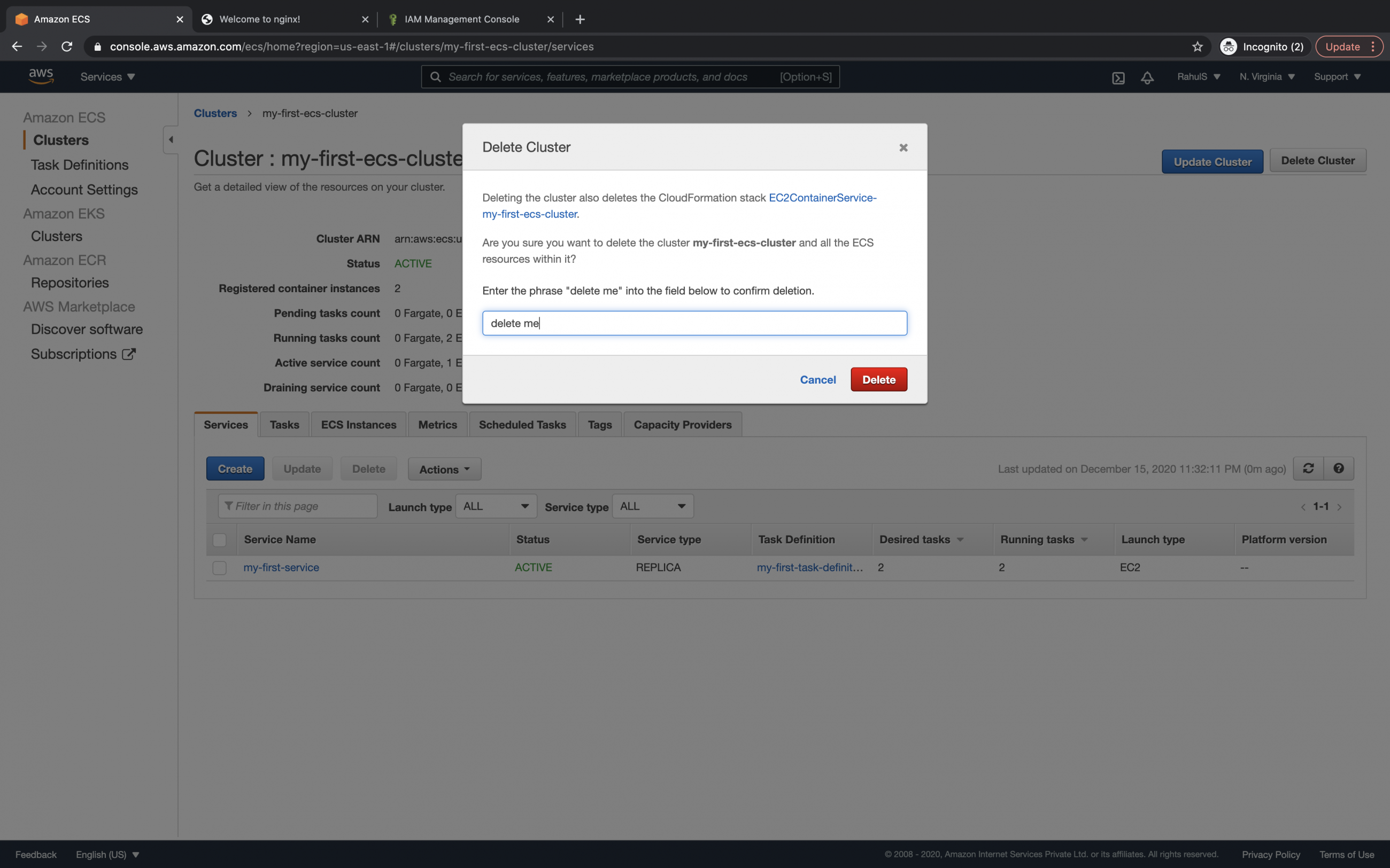 How to setup Elastic Container Service (ECS) on AWS