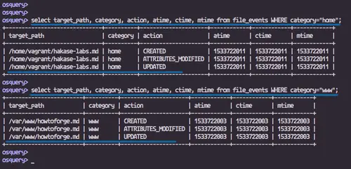 Using osqueryi