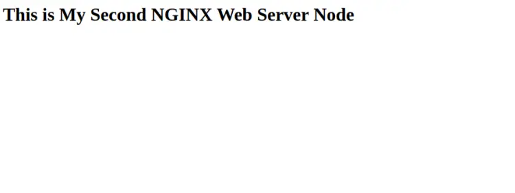 Nginx on node 2