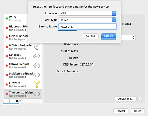 Configure VPN on MacOS