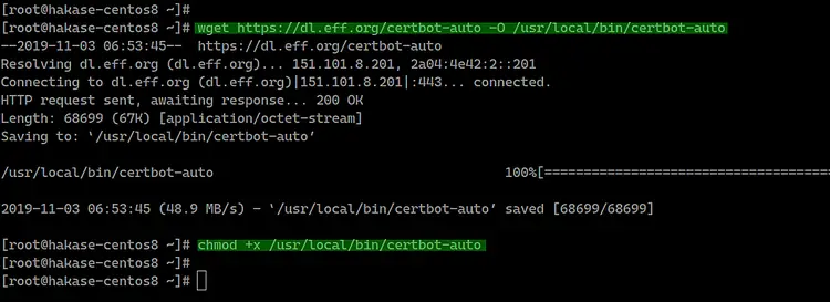 Create SSL Certificate with Let's encrypt