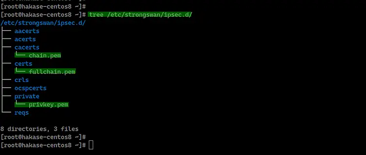 Certificates for Strongswan