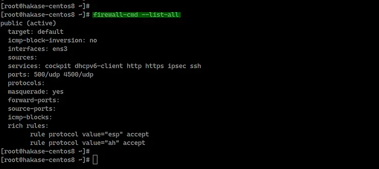 List Firewall ports