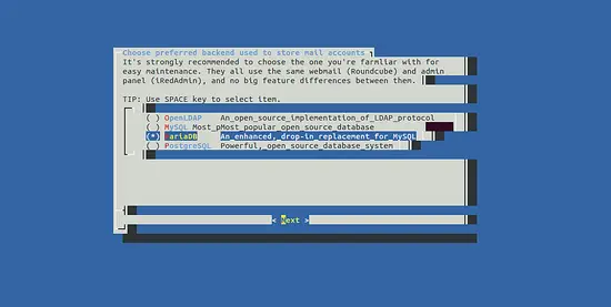 Choose database server