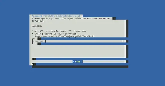 Enter MariaDB root password