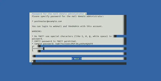 Set postmaster password