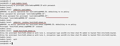 Configure kerberos server