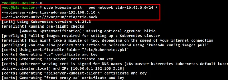 initialize cluster