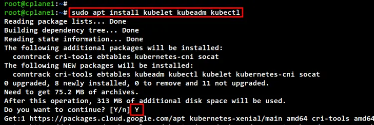 installing kubernetes packages
