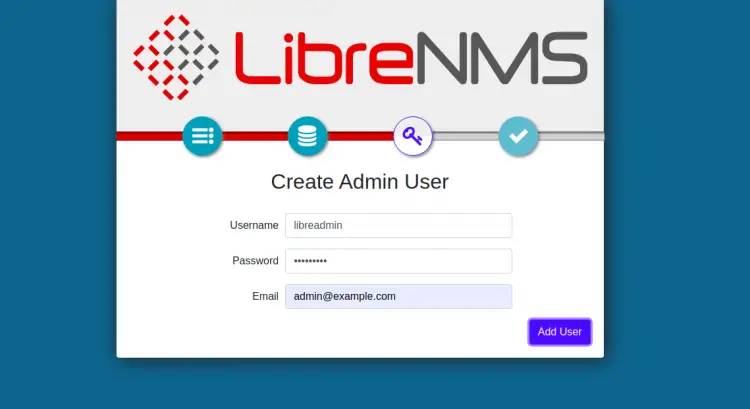 Create admin user