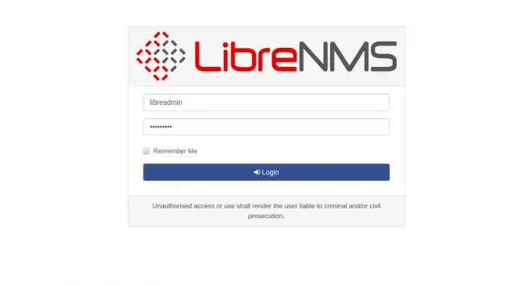 LibreNMS Login