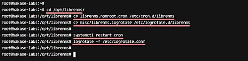 Crontab configuration