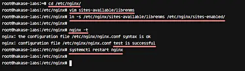 Enable LibreNMS vhost in Nginx