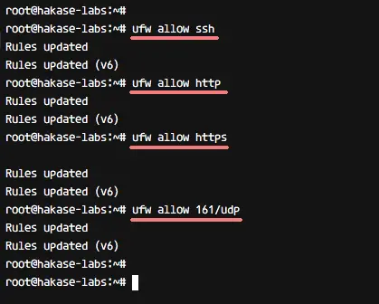 Configure UFW firewall