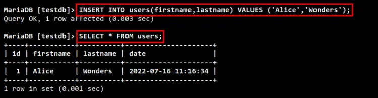 insert and check data from master1