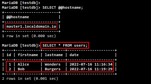 check data from master1