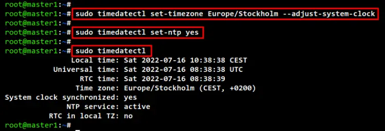 setup timezone