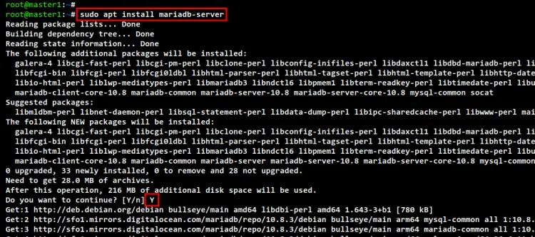 install mariadb server