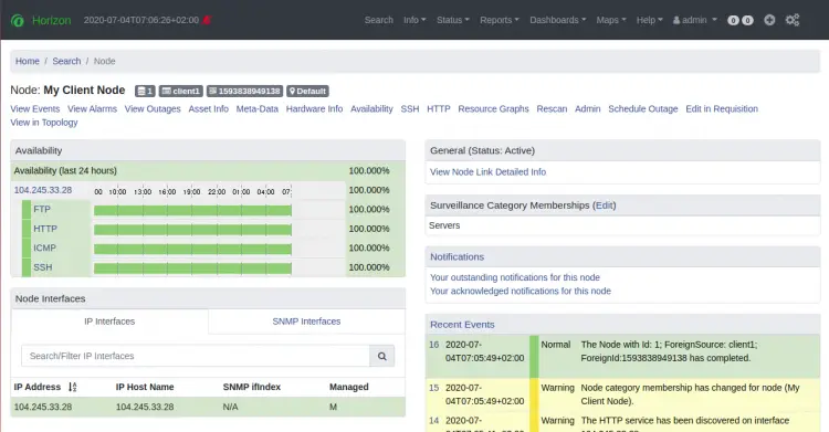 OpenNMS Server Monitoring